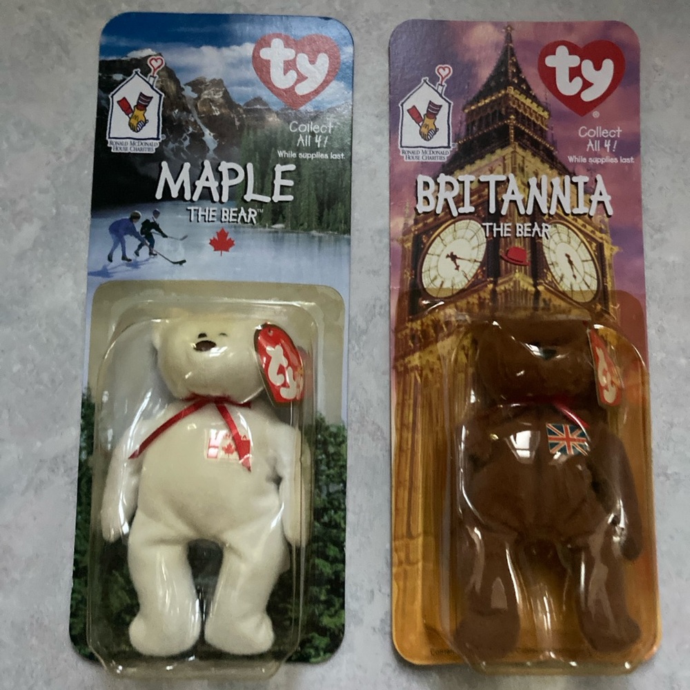 Ty Beanie Babies Maple and Britannia Bears